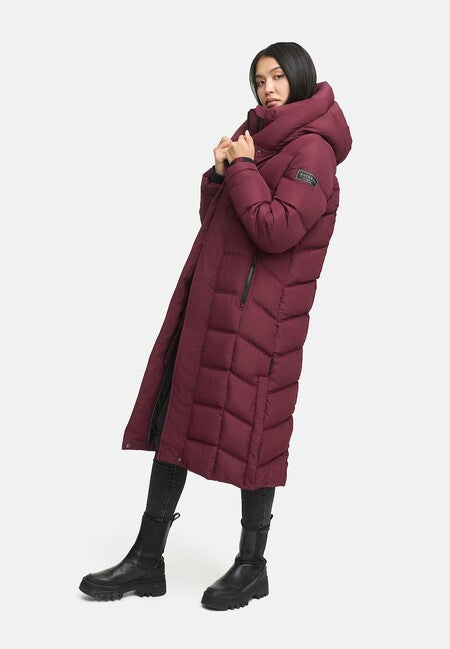 Navahoo ENGELSFEDER XIV damen Wintermantel, wine