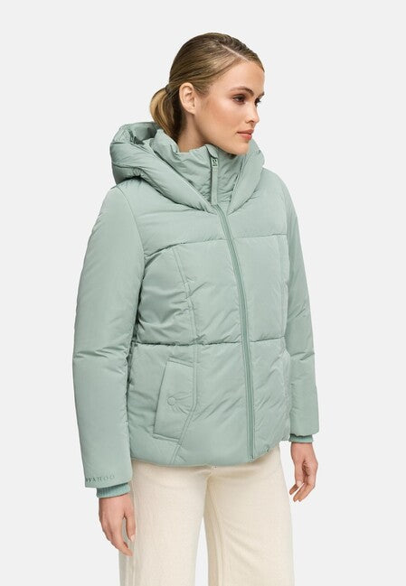 Navahoo FLÜSTERFEE 14 damen Winterjacke mit großer Kapuze, smokey mint
