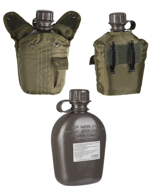 Mil-Tec Us Feldflasche kst.imp.1ltr m.hü.oliv