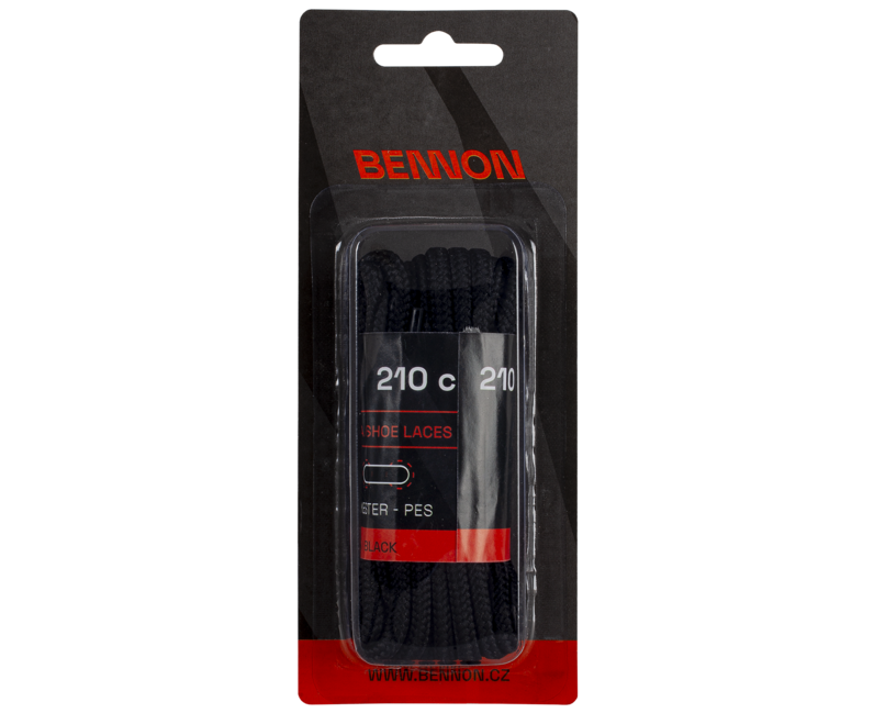 BENNON snurky do topanok Laces Black Box 210 cm