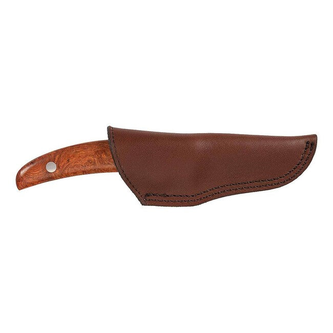 Herbertz 150 Jahre Gürtelmesser Jubiläumsmesser mit feststehender Klinge 7cm, braun, Holz, Lederscheide