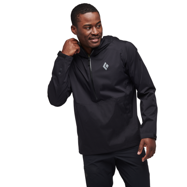 Black Diamond Stormline Stretch Anorak Waterproof Jacket, schwarz