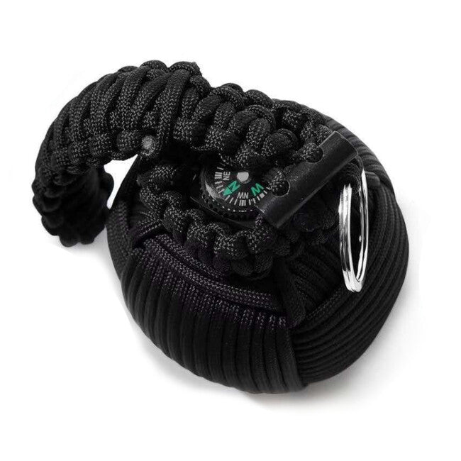 WARAGOD Menel Σετ Paracord Επιβίωσης, Μαύρο