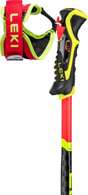 LEKI WCR TBS SL 3D Abfahrts-Skistöcke, hellrot/schwarz/neongelb