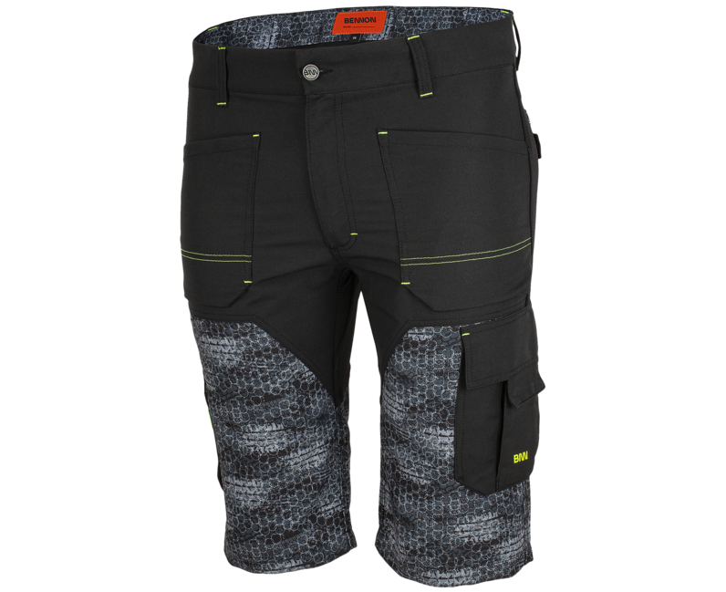 BENNON pracovne kurz Hose PREDATOR, schwarz/grau