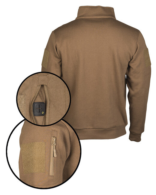 Mil-Tec taktische Sweatshirt ohne Kapuze dark coyote