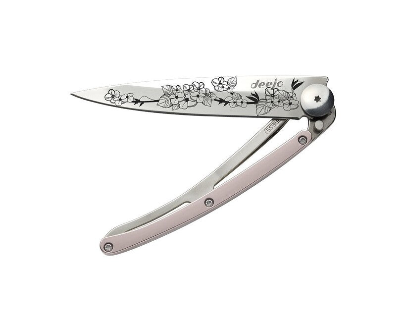 Deejo Klappmesser gold Tattoo Roségold Cherry Blossom