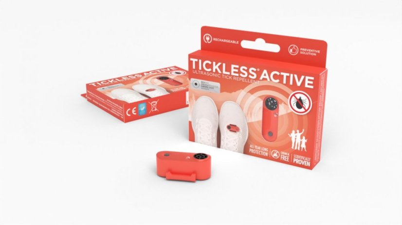 Tickless Active Ultraschall-Zeckenvertreiber , korallenrot