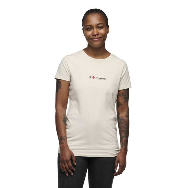 Black Diamond Heritage Wordmark damen-Kurzarm-T-shirt, Off-White