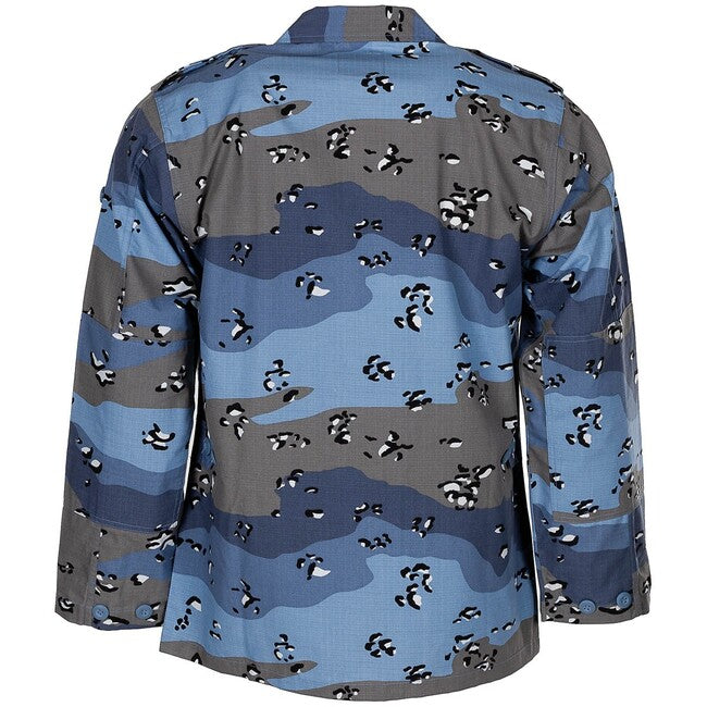MFH Amerikanische Feldbluse BDU Rip stop, chocolate chip blue camo
