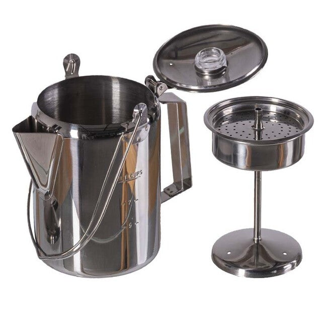 Mil-Tec Edelstahl-Wasserkocher mit Perkolator, 1,3 l