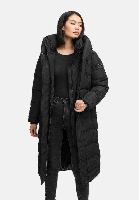 Navahoo ENGELSFEDER XIV damen Wintermantel, schwarz