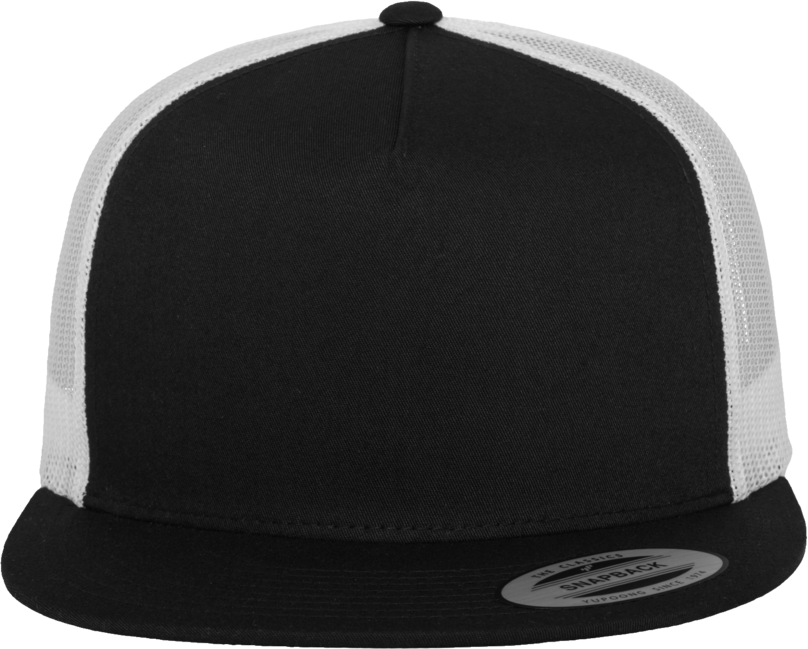 Brandit Classic Trucker 2-Tone Cap mit gerader Krempe, schwarz und weiß