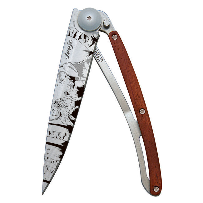 Deejo Nature Coralwood Klappmesser Hunting Day