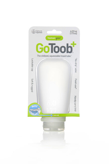 Humangear GoToob+ Silikon-Reiseflasche/Becher 177 ml klar