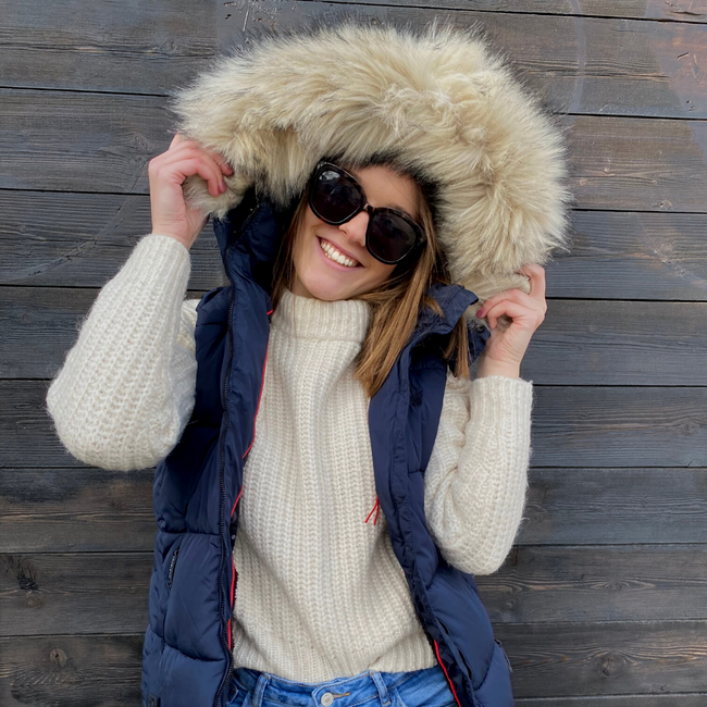 Marikoo Eisflockchen damenweste, Navy