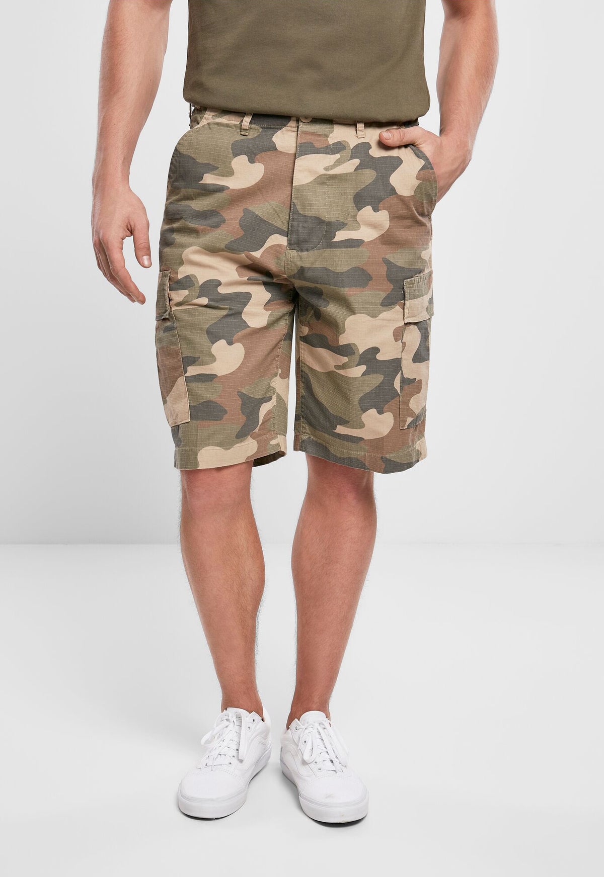 Brandit BDU kraťasy Ripstop, Light woodland