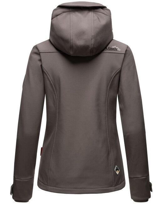 Marikoo Kleinezicke damen Übergangsjacke mit Kapuze, grau
