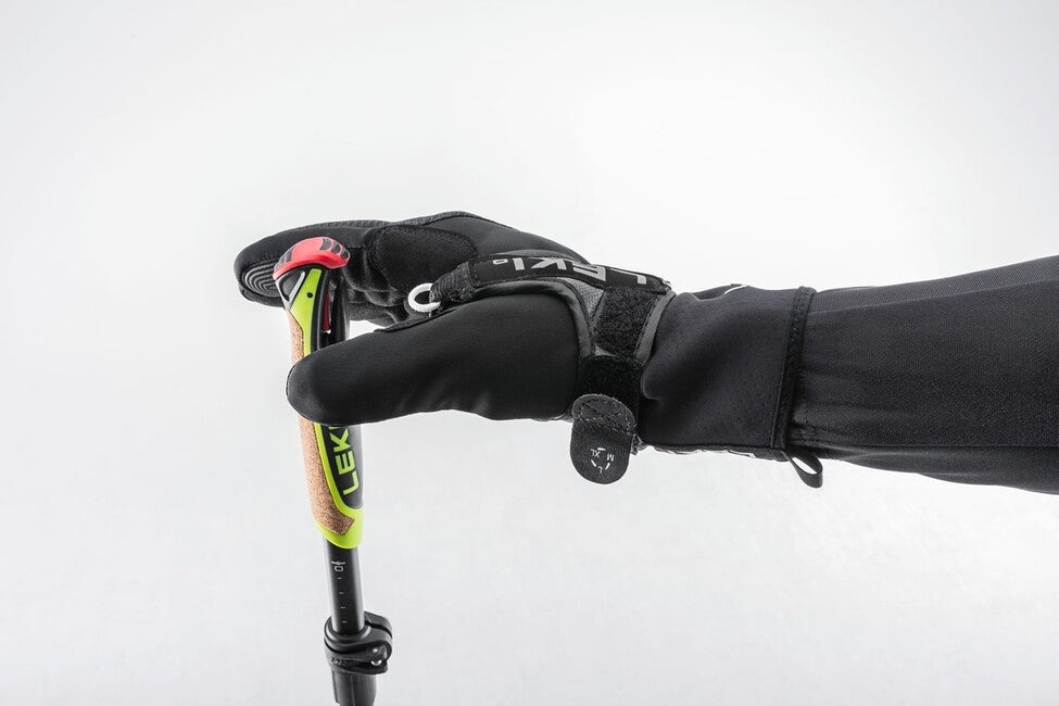 LEKI XTA 6.5 Vario Ski Poles, Black-White-Neon Yellow, 155-175 cm