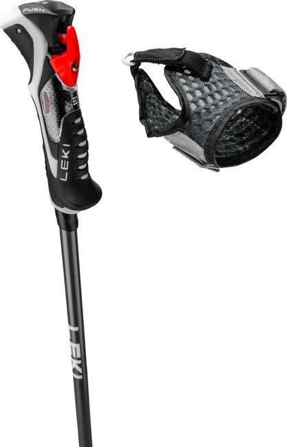 LEKI Carbon 14 3D Skistöcke, schwarz/dunkel anthrazit/hellrot