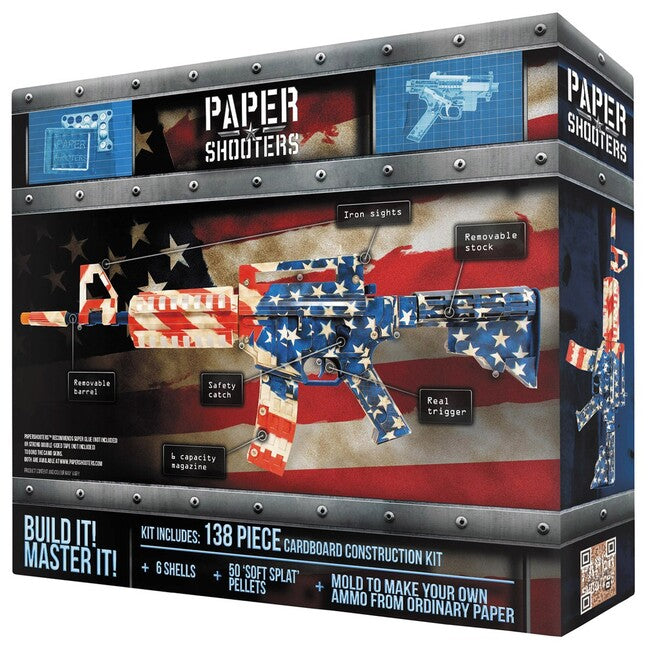 PAPER SHOOTERS Patriot-Papierschützen-Klappgewehr-Set