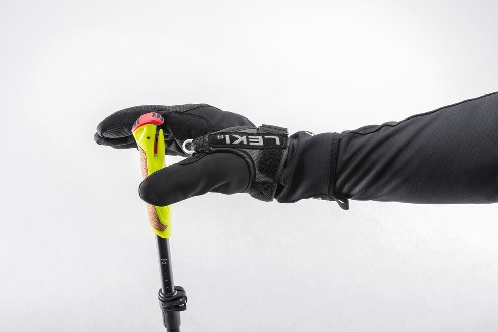 LEKI XTA 6.5 Vario Jr. Ski Poles, Black-White-Neon Yellow, 125 - 145 cm