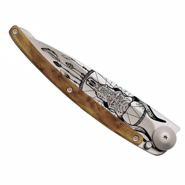 Deejo Tattoo dreamcatcher schließmesser juniper wood