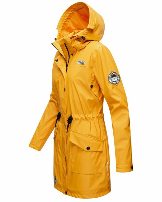 Navahoo Deike damen Winter Regenjacke mit Kapuze bernsteingelb