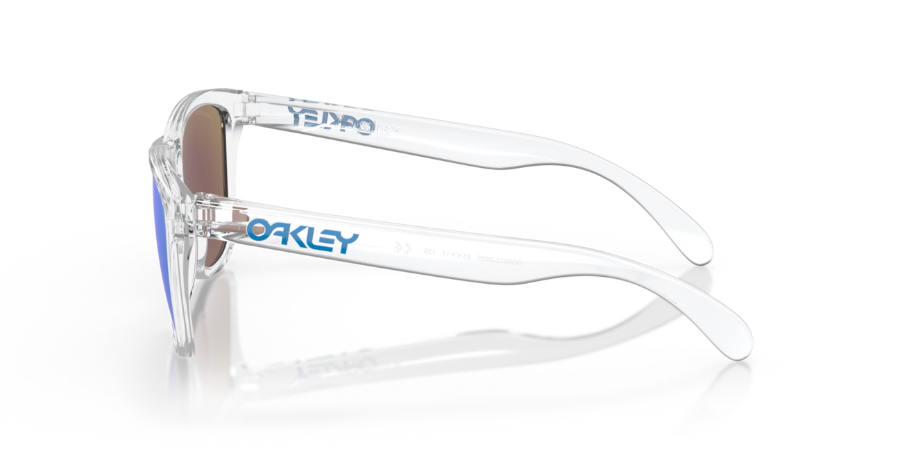 Oakley FROGSKINS Sonnenbrille mit Rahmen Crystal Clear und mit Dias Prizm Sapphire Iridium 55