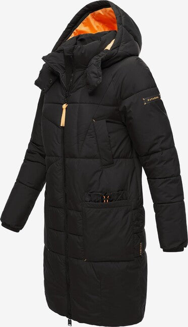 Navahoo Bliblablubb damen Winterjacke mit Kapuze, schwarz