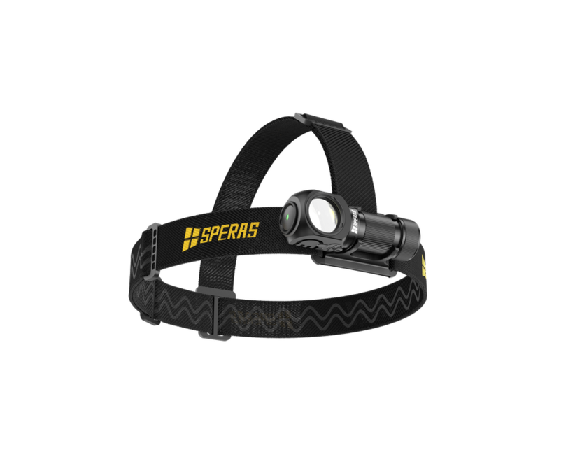 Speras SH16 wiederaufladbare stirnlampe, schwarz