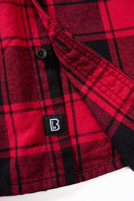 Brandit kindershirt mit langen Ärmeln, rot schwarz