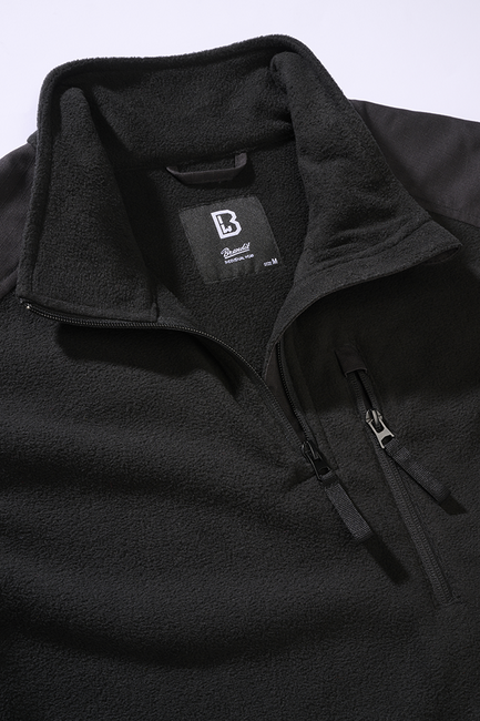 Brandit Ripstop Fleece-Kapuzenpullover, schwarz