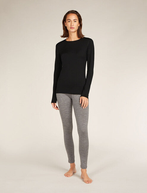Icebreaker 200 Oasis damen long sleeve thermal T-shirt, schwarz