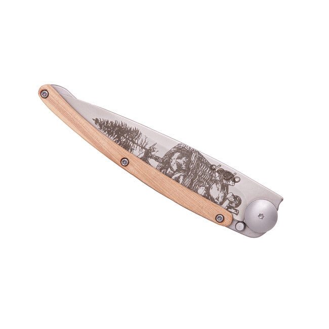 Deejo Tattoo wood schließmesser Mushroom