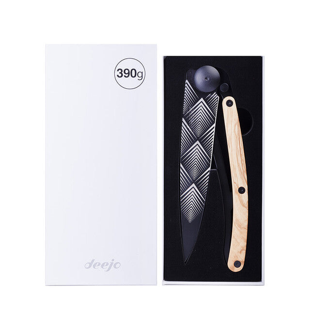 Deejo Giant klappmesser, schwarz