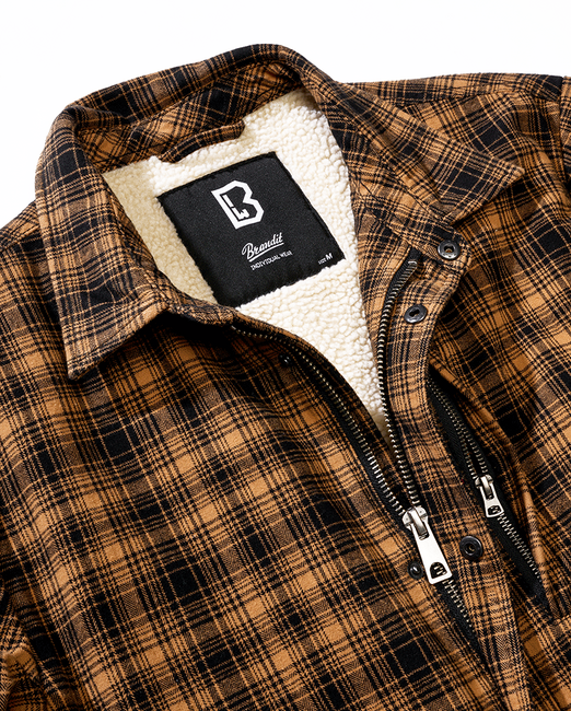 Brandit Classic Sherpa jacke, camel-schwarz