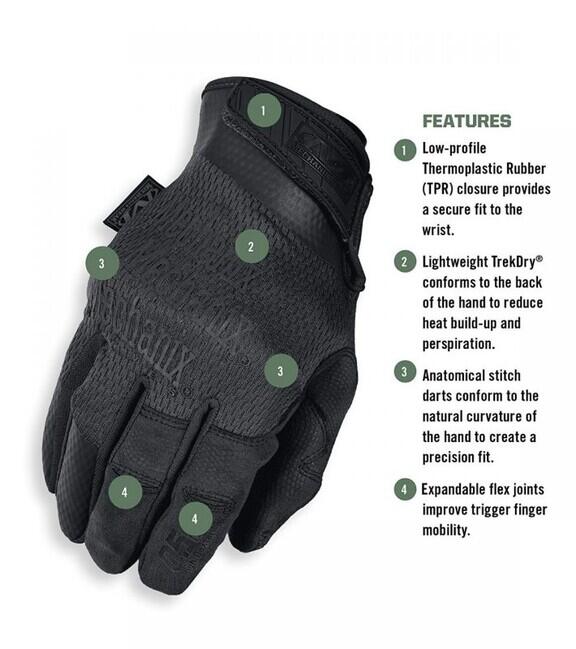 Mechanix Wear Specialty 0,5 γάντια, μαύρο