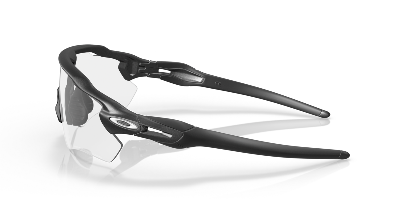 Oakley RADAR EV PATH Fotochrome Brille mit Rahmen Steel und mit Dias Clear 50% Black Irid Photo