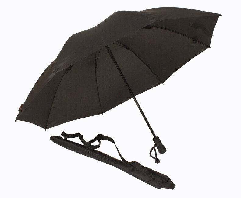 EuroSchirm Swing Liteflex robuster und unverwüstlicher regenschirm, schwarz