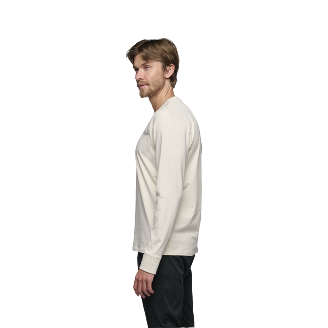Black Diamond Heritage Wordmark μπλουζάκι ανδρικό με μακρύ μανίκι, off white