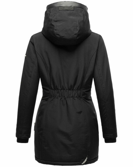 Navahoo Blizzardstorm damen Winterjacke mit Kapuze, schwarz