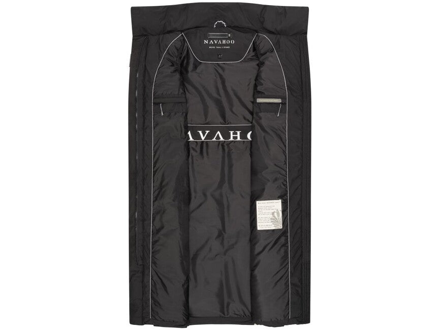 Navahoo Abendlied damen lange weste, schwarz