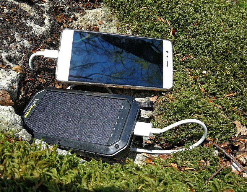 BasicNature 8 Power Bank 8K with Solar Charging and LED Light