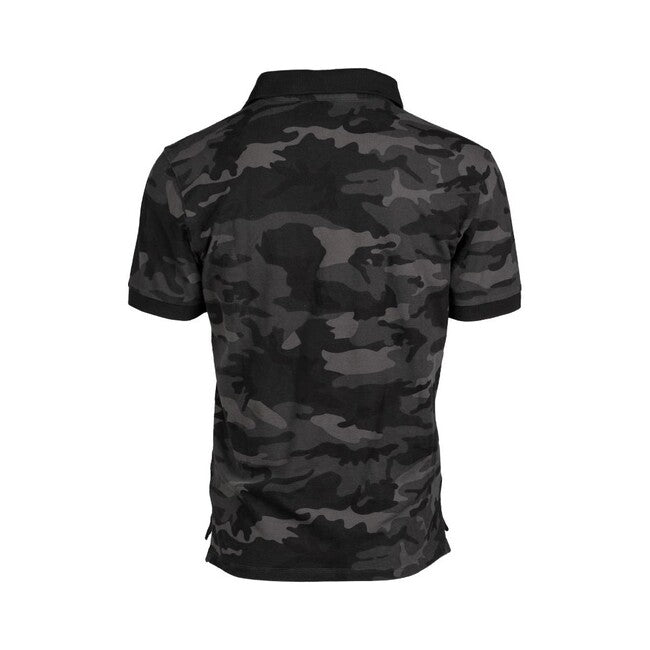 Mil-Tec TMAVE KAMUFLAZNE POLO T-Shirt PREWASH, dark camo