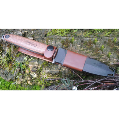 Walther BWK 3 Messer Blau Holz Speerspitze Walnuss