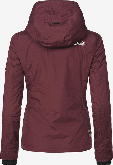 Marikoo damen Übergangsjacke mit Kapuze Erdbeere, bordeauxrot