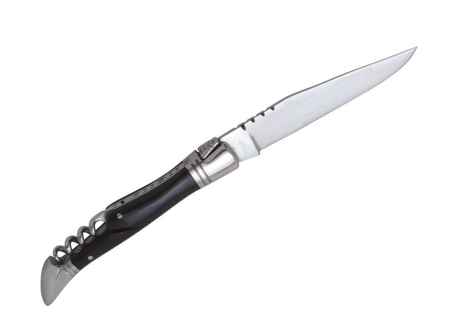 Laguiole DUB041 taschenmesser Klinge 11cm Stahl 440 Griff schwarz Horn