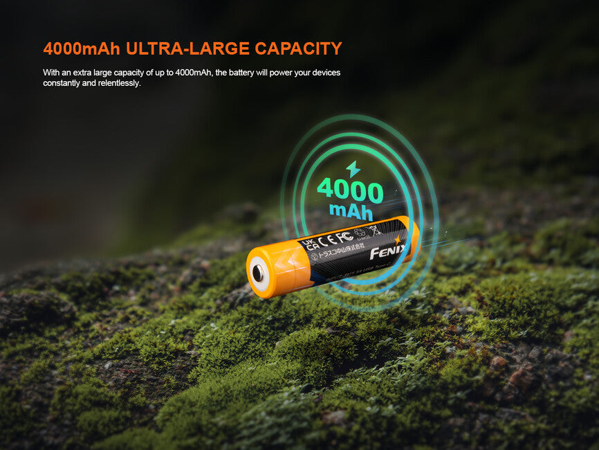 Fenix 18650 wiederaufladbare usb-c batterie 4000 mAh (Li-Ion)