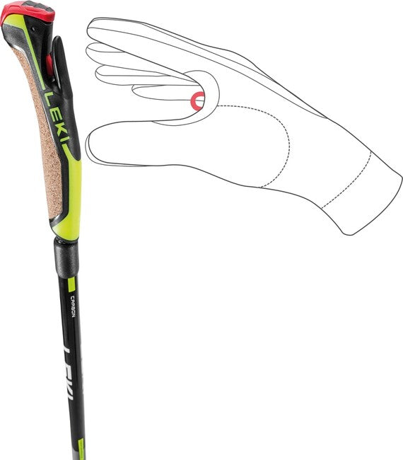 LEKI Speed Pacer Vario Μπατόν Nordic Walking, ανοιχτό γκρι-μαύρο-φθορίζων κίτρινο